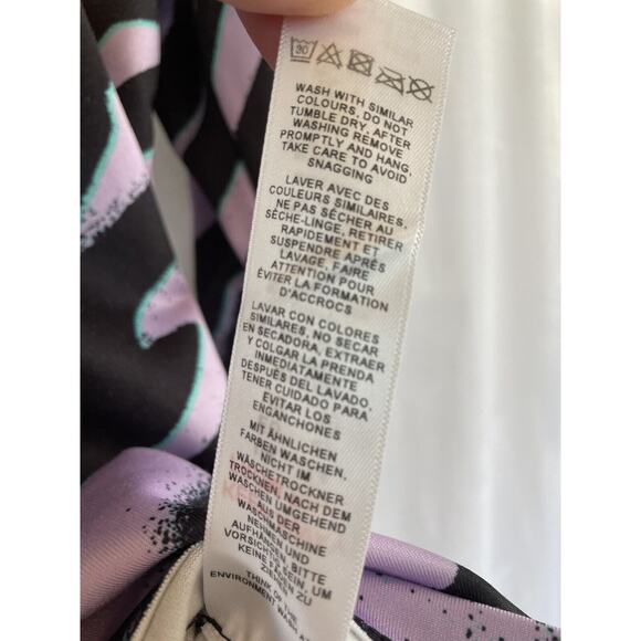 ASOS Women's Half Zip Activewear Top Purple/Black Long Sleeve Size 10 US - Picture 7 of 7